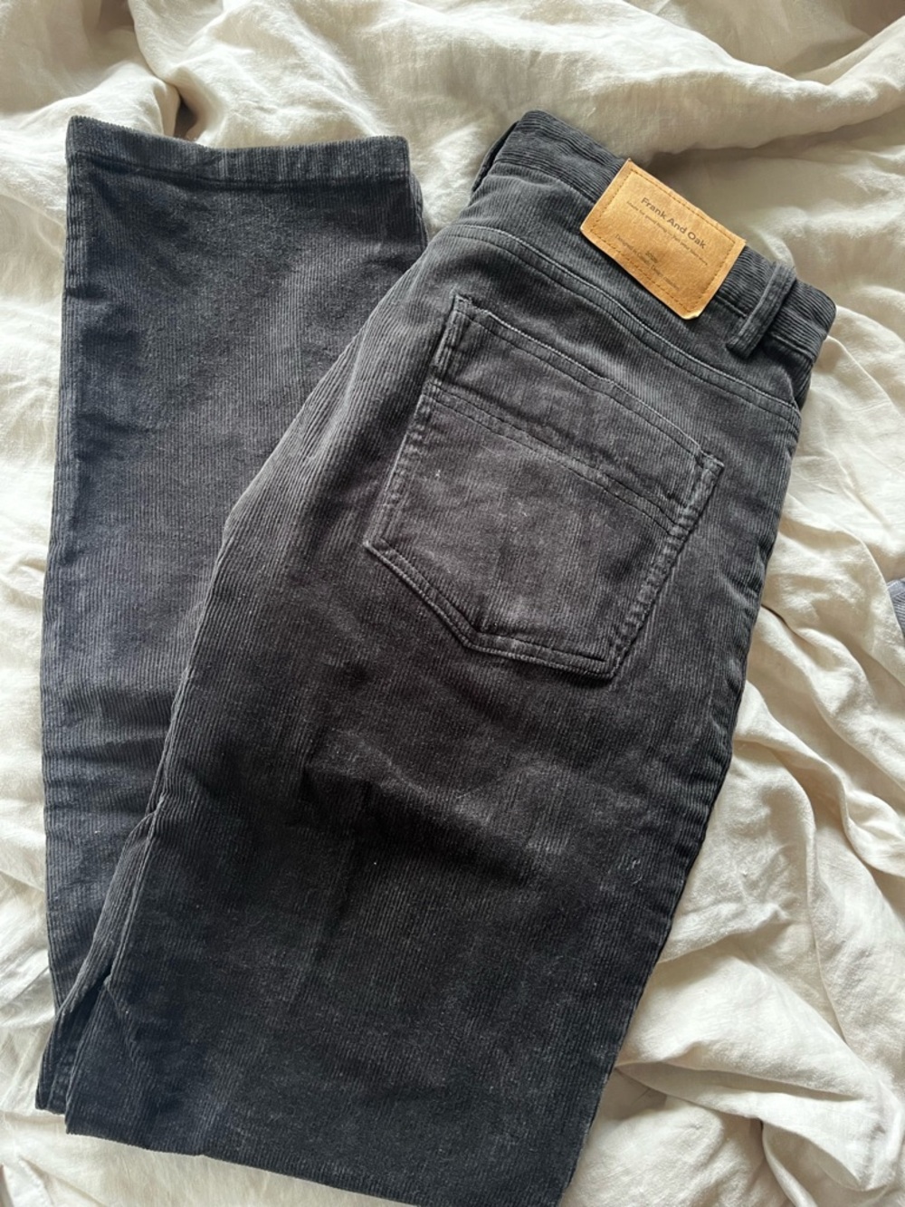 Frank & Oak Charcoal Corduroy Pants (size 32/32)